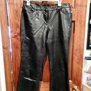 Genuine leather black Express pants size 9/10